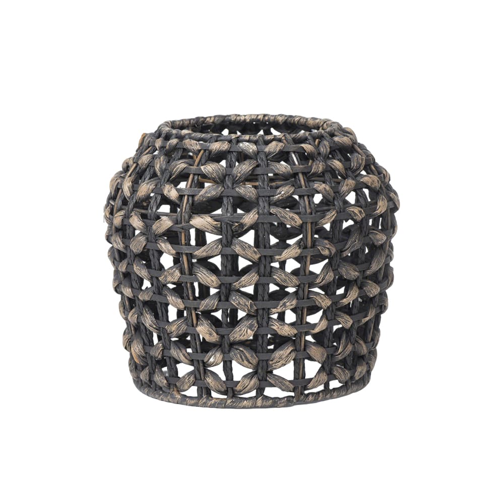 Handwoven Bohemian Straw Rope Lampshade – Natural Rattan Pendant Light Shade