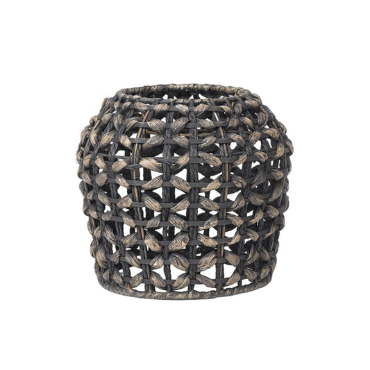 Handwoven Bohemian Straw Rope Lampshade – Natural Rattan Pendant Light Shade