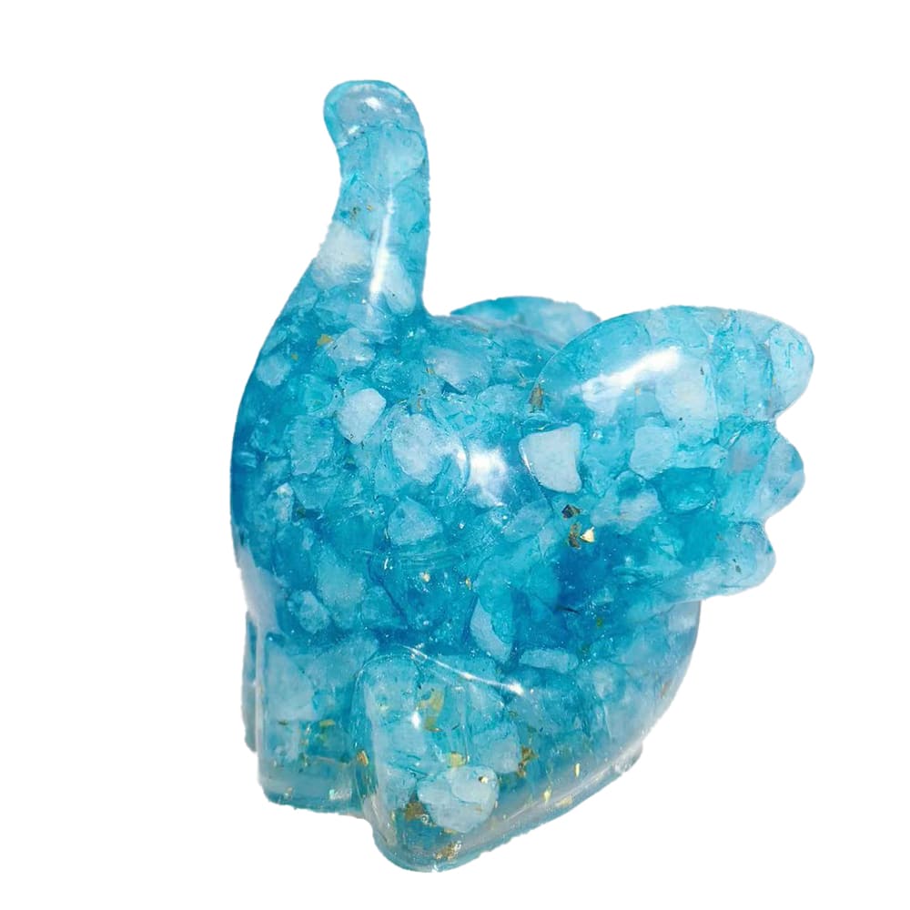 Little Flying Elephant Crystal Stone Statue Home Desktop Decoration