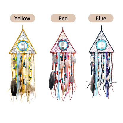 Triangular Free-Form Dreamcatcher Hand-Woven Tassels & Home Pendant Gift Handicrafts