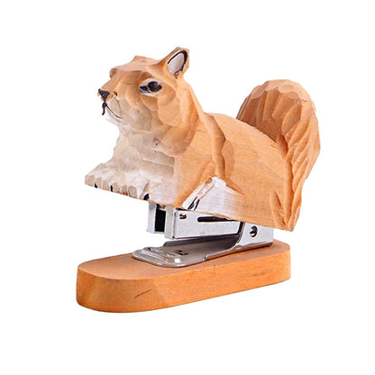 Hand Carved Wooden Animal Shaped Mini Stationery Craft