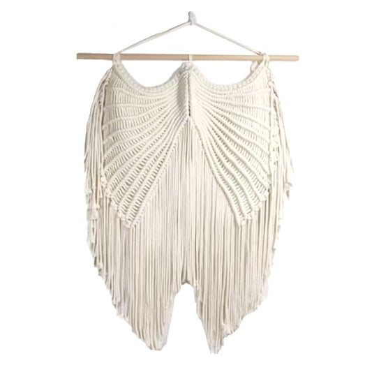 Hand-Woven Bohemian Butterfly Tassel Lace Angel Wing Tapestr