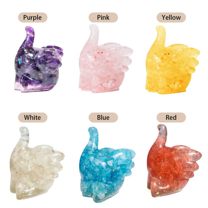 Little Flying Elephant Crystal Stone Statue Home Desktop Decoration