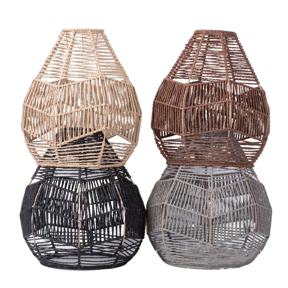 Handwoven Rattan Boho Pendant Light Lamp Shade