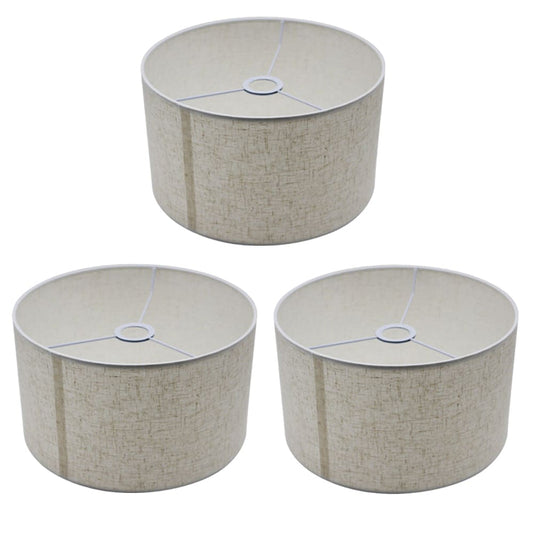 Natural Linen Lampshade Three-Piece Set Detachable Floor Lamp Folding