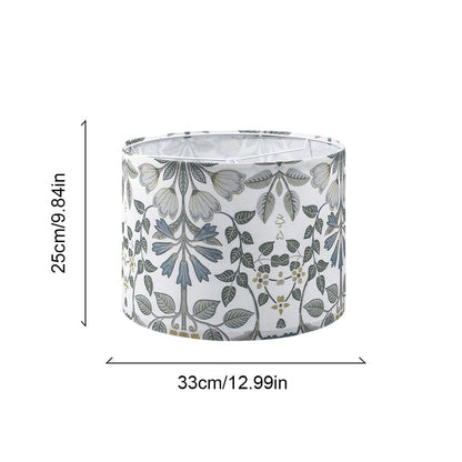 2pcs Medium Lampshade  Printing Plants Drum Lamp Shade For TableLamp